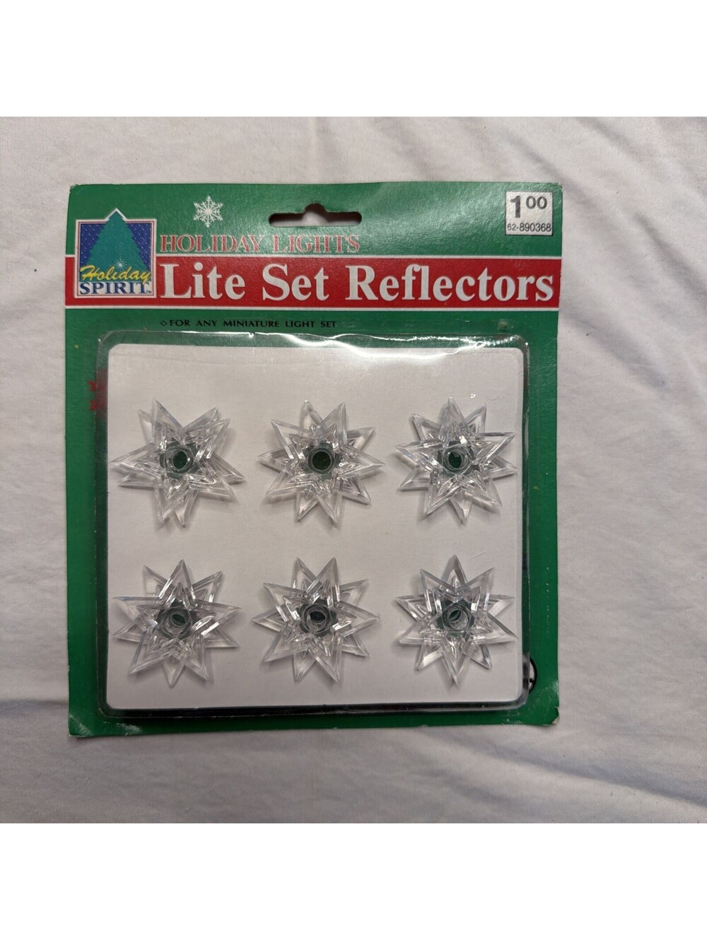 Vintage Lite Set Reflectors Holiday Spirit- New Sealed- Classic Christmas #356